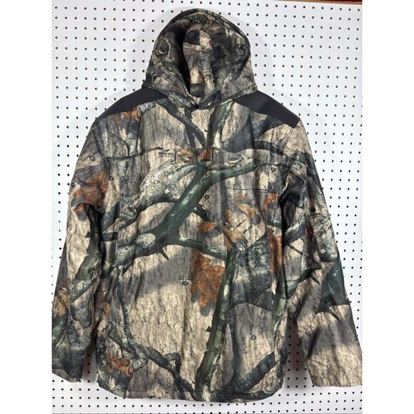 L.L Bean Mens Mossy Oak Camouflage Hunting jacket with removable soft shell flee - Picture 2 of 16